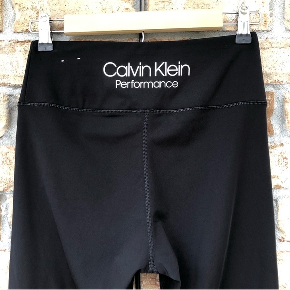 Calvin Klein Performance Stretch Waist Band With Inside Pocket Black Leggings M - Picture 8 of 13